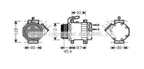 Компресор кондиціонера Citroen Jumper/Peugeot Boxer/Fiat Ducato (06-) AVA AVA COOLING FTA K366