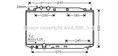Радіатор охолодження двигуна Honda Civic VIII (06-) 1.6i, 1.8i (ver. Denso) AVA AVA COOLING HD 2191