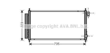 Конденсер HONDA JAZZ 02- AVA COOLING HD5222D