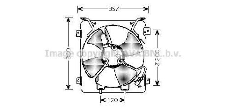 Вентилятор, система охолодження двигуна AVA COOLING HD7523
