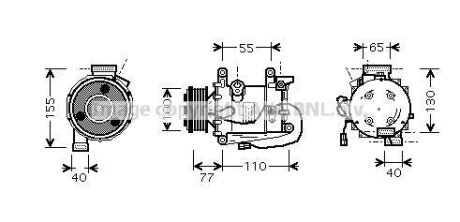 Компрессор кондиционера Honda Civic 1,8i 06> AVA AVA COOLING HDA K208