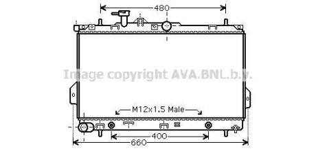 Радиатор охлаждения HYUNDAI MATRIX (FC) (01-) AT (AVA) AVA COOLING HY2096