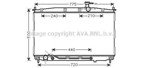 Радіатор охолодження HYUNDAI Santa Fe II (CM) (AVA) AVA COOLING HY 2174