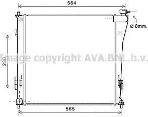 AVA HYUNDAI Радіатор системи охолодження двигуна i40 I 1.7 11- AVA COOLING HY2303