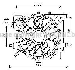 Вентилятор, система охолодження двигуна AVA COOLING HY7563