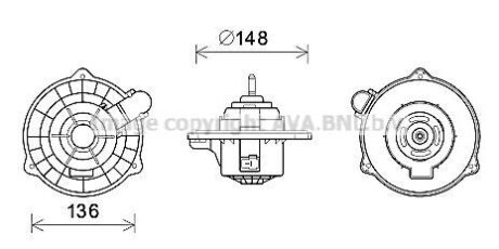 Електродвигун, компресор салону AVA COOLING HY8404