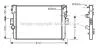 Радіатор охолодження двигуна Iveco Daily 3,0d 06> MT AC+ AVA AVA COOLING IVA2057 (фото 1)