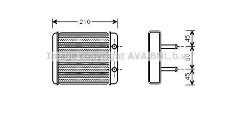 Теплообмінник, система опалення салону CLEVER FIT AVA COOLING KA6008