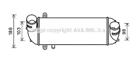 AVA HYUNDAI Інтеркулер SANTA FE III 2.0 CRDi 12-, KIA AVA COOLING KAA4212