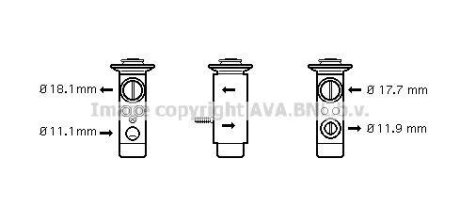 Клапан кондиционера MB W203/W211 00- AVA COOLING MS 1124