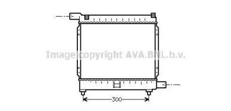 Радиатор охлаждения двигателя W124, W201 MT 18, 20, 23 -AC (Ava) AVA COOLING MS 2039