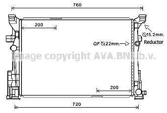Радіатор, система охолодження двигуна AVA COOLING MS2652