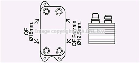 Радиатор масляный КПП MB C-Class (07-), E-Class (09-) AVA AVA COOLING MS3686