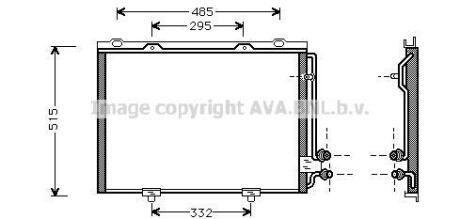 Конденсор кондиціонера MB W210 E-CLASS MT/AT 95- (AVA) AVA COOLING MS 5232