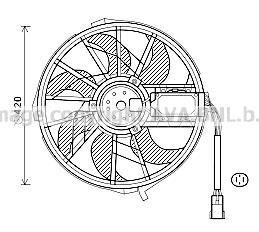 AVA DB Вентилятор радіатора (без дифузора) W169, W245 AVA COOLING MS7656