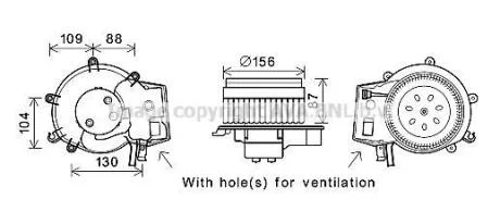 Вентилятор обігрівача салону MB C203 G463 AC+ AVA AVA COOLING MS8625