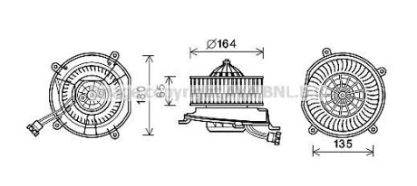 Вентилятор обігрівача салону MB E-classe (W211) (02-09) AVA AVA COOLING MS8674