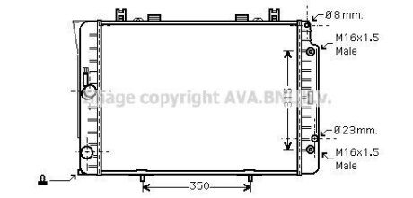 AVA DB Радіатор системи охолодження двигуна S-CLASS (W140) 91- AVA COOLING MSA 2151