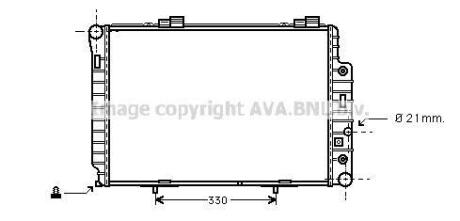 Радіатор охолодження двигуна MB W202(C) MT/AT +AC 96- (Ava) AVA COOLING MSA 2174