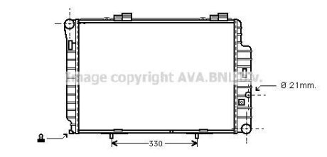 AVA DB Радіатор системи охолодження двигуна C-CLASS (W202) 93- AVA COOLING MSA 2234