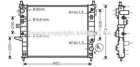 Радиатор охлаждения MERCEDES ML-CLASS W163 (98-) (AVA) AVA COOLING MSA 2271