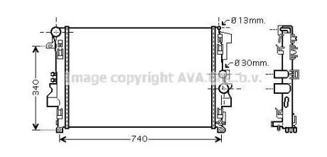 AVA DB радіатор охолодження Vito 2.2CDI/3.2 03- AVA COOLING MSA 2356