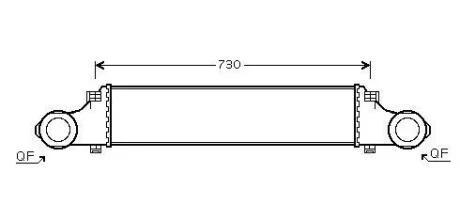 AVA Інтеркулер MERCEDES-BENZ E-SERIES W211 (2002) E280 3.2 CDI AVA COOLING MSA 4354