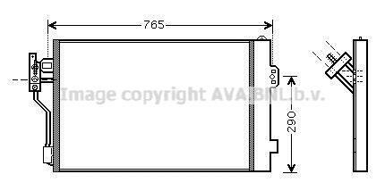 Радіатор кондиціонера MB Vito (V639) (03-11) AVA AVA COOLING MSA5352D