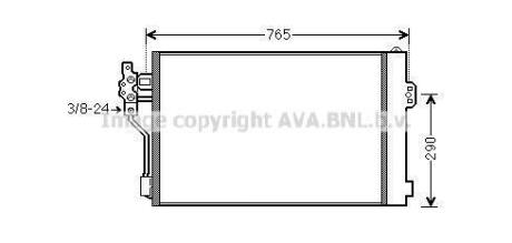AVA DB Радіатор кондиціонера (конденсатор) з осушувачем W639, VITO AVA COOLING MSA5484D