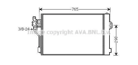 AVA DB Радіатор кондиціонера (конденсатор) з осушувачем W639, VITO AVA COOLING MSA5484D