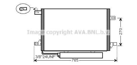 AVA DB Радіатор кондиціонера (конденсатор) з осушувачем W169 04- AVA COOLING MSA5579D