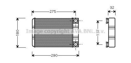 AVA Радіатор опалення MERCEDES C-CLASS W 203 (00-) (AVA) AVA COOLING MSA6312