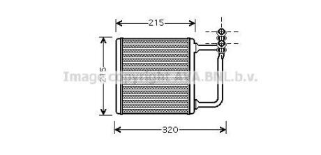 Радіатор обігрівача салону MB E211 02>08 AVA AVA COOLING MSA 6451