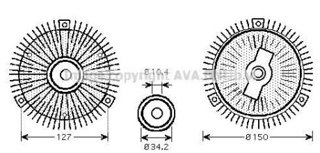 AVA DB муфта зчеплення вентилятора (віскозна) W210 96-99 AVA COOLING MS C415