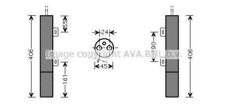 Осушувач кондиціонера MB ML164 (06-) 280-450d, GL164 (06-) 320-450d AVA AVA COOLING MS D090
