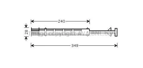 Осушувач кондиціонера MB Vito V639 03>10 вставка AVA AVA COOLING MSD358
