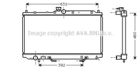 AVA MITSUBISHI Радіатор охолодження двиг. CARISMA 1.6, 1.8 95- AVA COOLING MT 2153