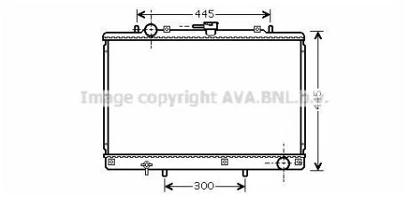 AVA MITSUBISHI Радіатор сист. охолодження двиг. L200 2.5D 96- AVA COOLING MT 2188
