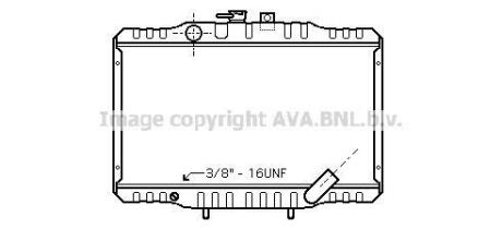 AVA HYUNDAI Радіатор охолодження двиг. H 100 2,5 D 93- (400x598x32) AVA COOLING MTA 2062