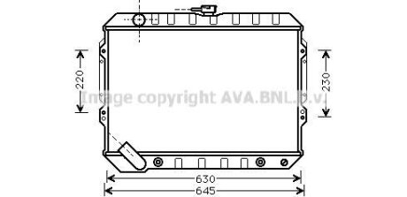 Радіатор, система охолодження двигуна AVA COOLING MTA2089