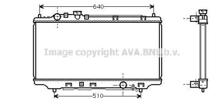 AVA MAZDA Радіатор охолодження 323 C/P/S V 1.3/2.0D 94- AVA COOLING MZ 2098