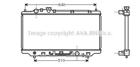 AVA MAZDA Радіатор охолодження 323 C/P/S V 1.5/1.8 94- AVA COOLING MZ2100
