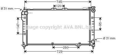 AVA MAZDA радіатор охолодження Mazda 323 F V 1.5/1.8 94- AVA COOLING MZ 2101