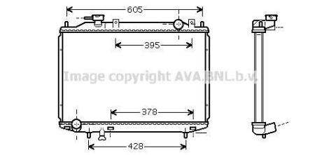 AVA FORD Радіатор охолодження Ranger, Mazda BT-50 2.5D/3.0TDCi 99- AVA COOLING MZ 2171