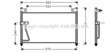AVA MAZDA Радіатор кондиціонера (конденсатор) 626 V 97- AVA COOLING MZ 5126