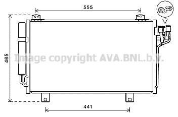 Радіатор кондиціонера Mazda 3 (14-), Mazda 6 (13-) 1.5D, 2.2D AVA AVA COOLING MZ 5261D