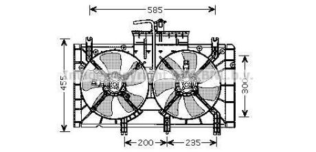 Вентилятор, система охолодження двигуна AVA COOLING MZ7537