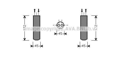 Осушитель кондиционера MAZDA 3/5 03- 1.4-2.3 AVA COOLING MZD185