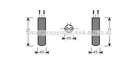 Осушитель кондиционера MAZDA 3/5 03- 1.4-2.3 AVA COOLING MZD185