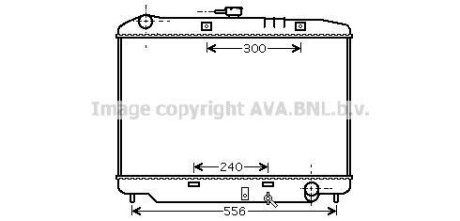 AVA OPEL Радіатор охолодження двиг. MONTEREY A 3.1, 3.2 91-, ISUZU AVA COOLING OL 2179